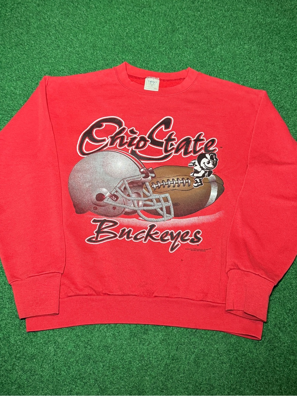 Vintage 90s Ohio State Buckeyes Crewneck Sweatshirt, College Football (Large)